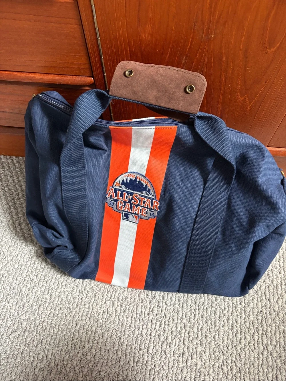 2013 MLB New York mets baseball All Star Game full zip canvas carry all bag